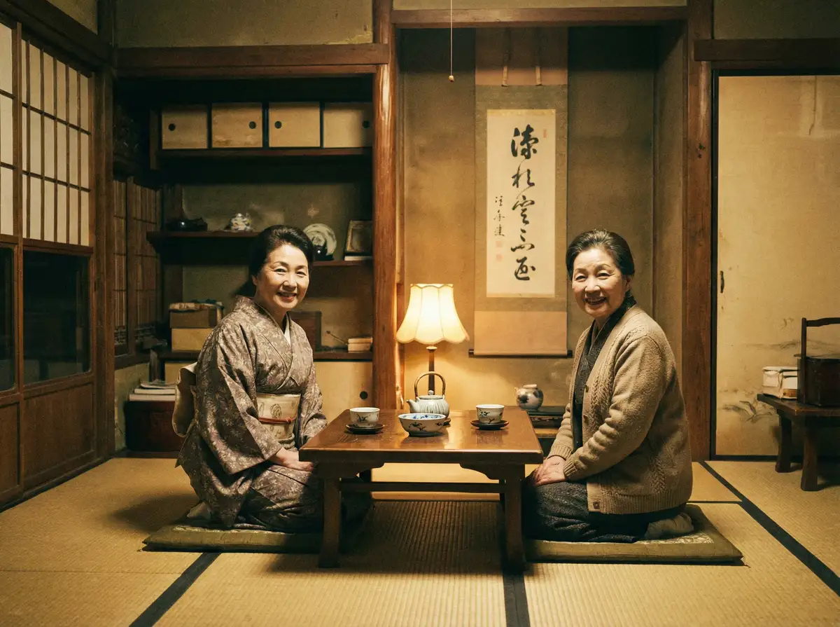 两位优雅的 女神视频-女神高清直播频道|热门美女聚集地 在日式茶室中品茶交谈